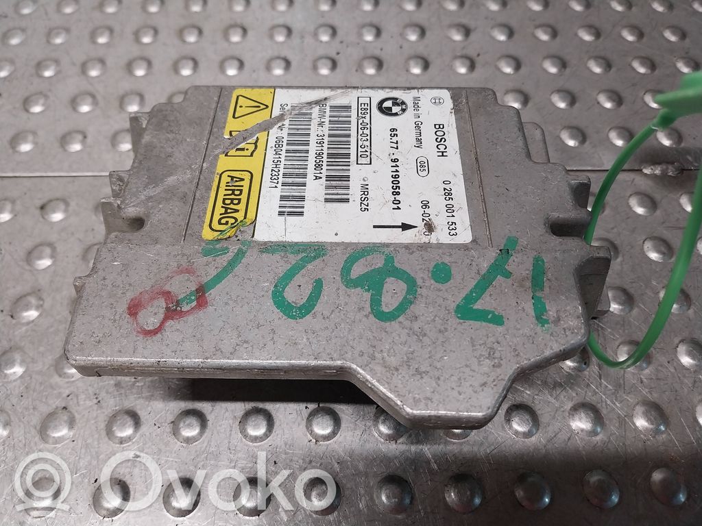 Unidad de control/módulo del Airbag   9119058,0285001533