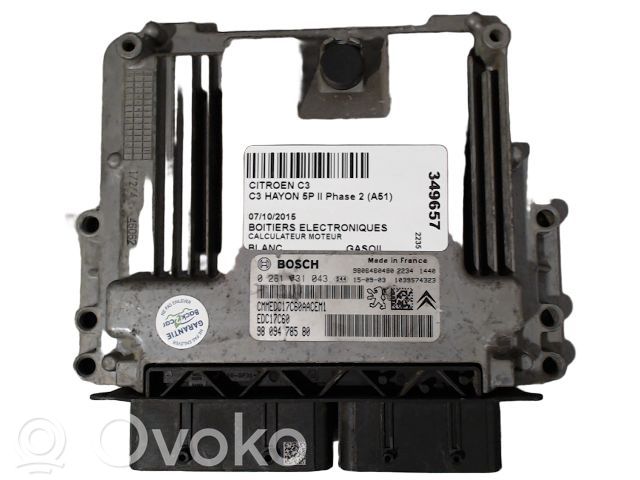 Citroen C3 Engine control unit/module ECU 