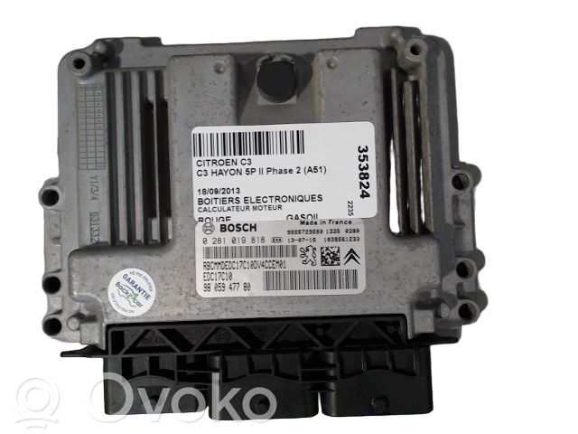 Citroen C3 Unidad de control/módulo ECU del motor 
