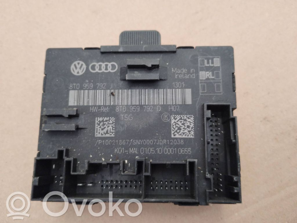 Unité de commande module de porte   8T0959792J,8T0959792D