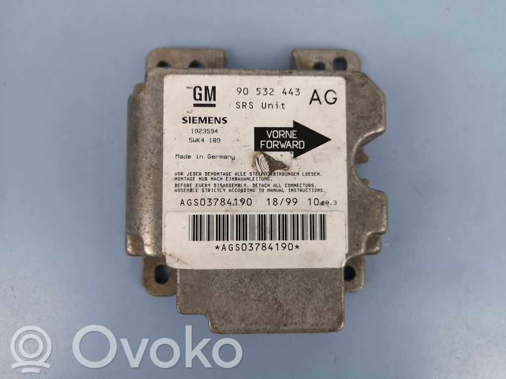 Opel Corsa B Airbag control unit/module 