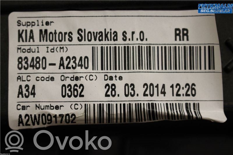 KIA Ceed Rear door window regulator with motor 