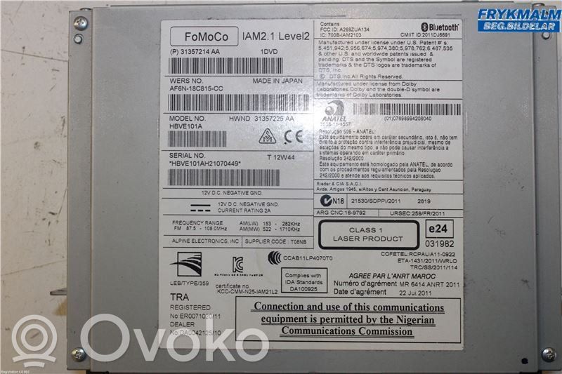Volvo XC70 Panel / Radioodtwarzacz CD/DVD/GPS 