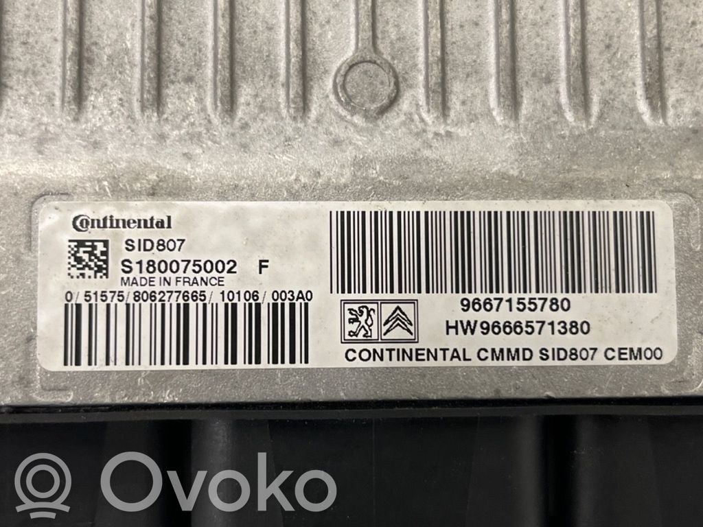 Peugeot 207 Unité de commande, module ECU de moteur 