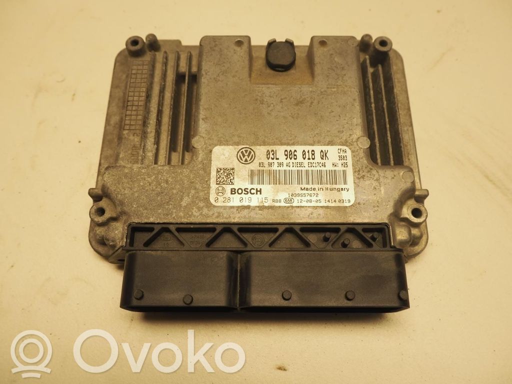 Skoda Yeti (5L) Unité de commande, module ECU de moteur 
