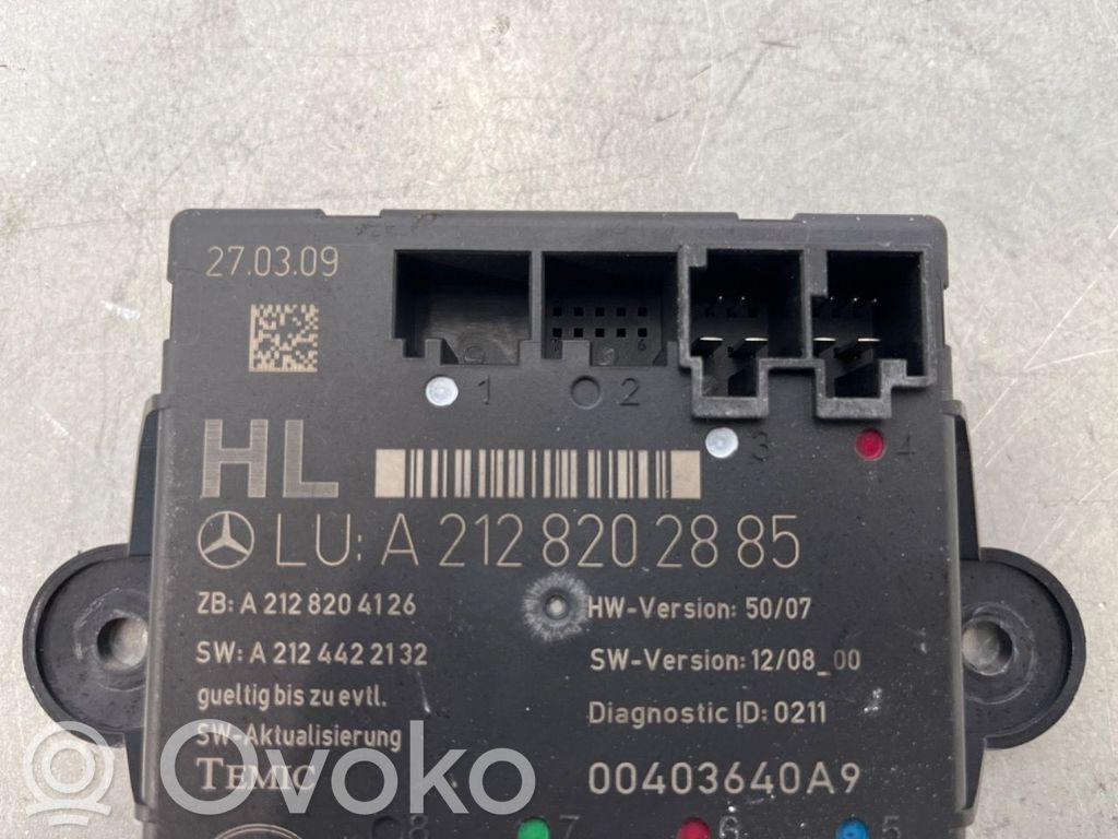 Mercedes-Benz E W212 Unité de commande module de porte 