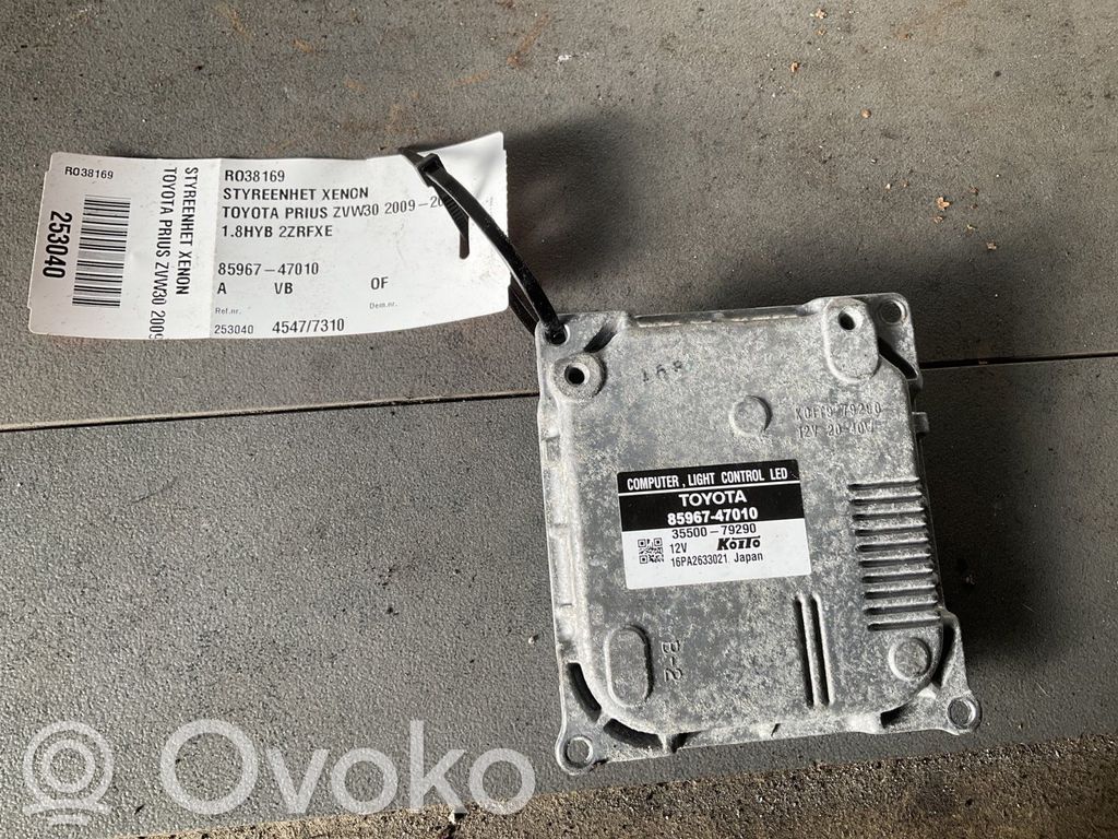 Toyota Prius (XW30) Xenon control unit/module 