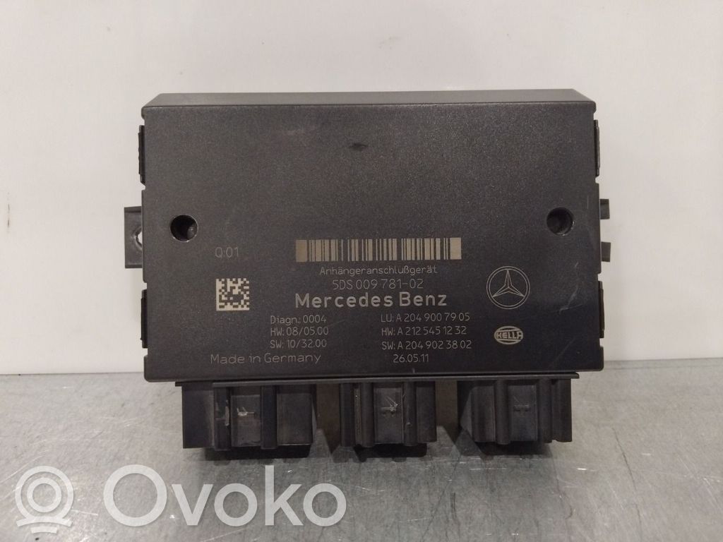Mercedes-Benz E W212 Centralina/modulo rimorchio barra di traino