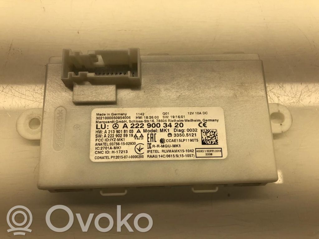 Mercedes-Benz EQC Unitate/modul de control fără cheie (KESSY) 