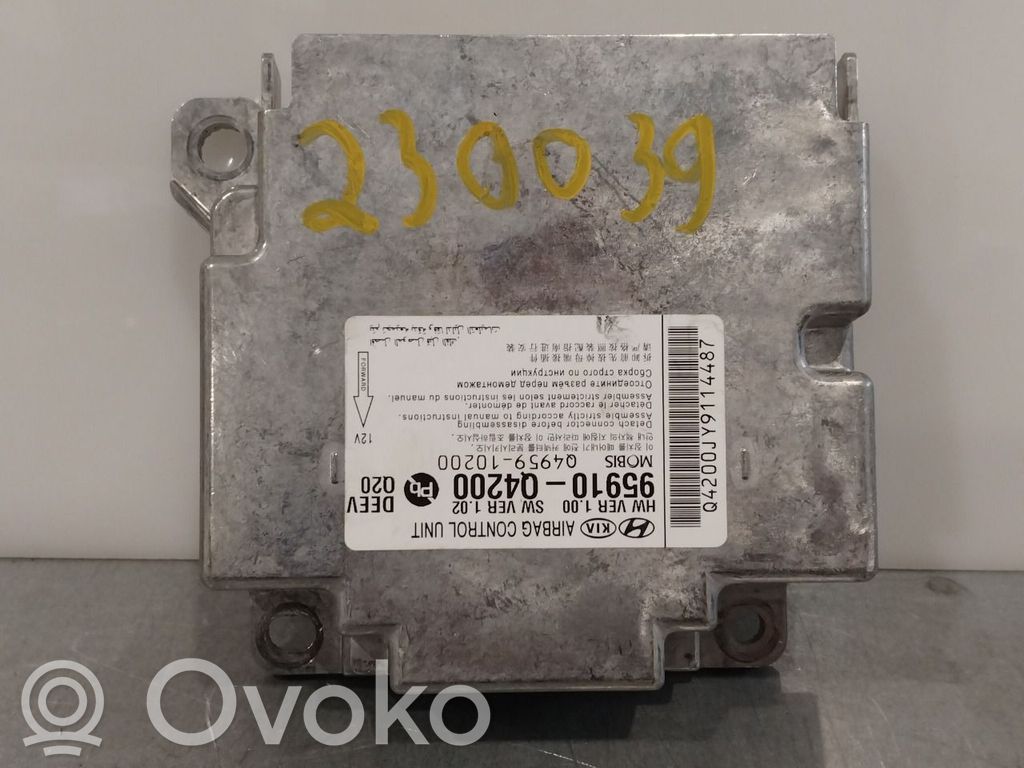 KIA Niro Oro pagalvių valdymo blokas 