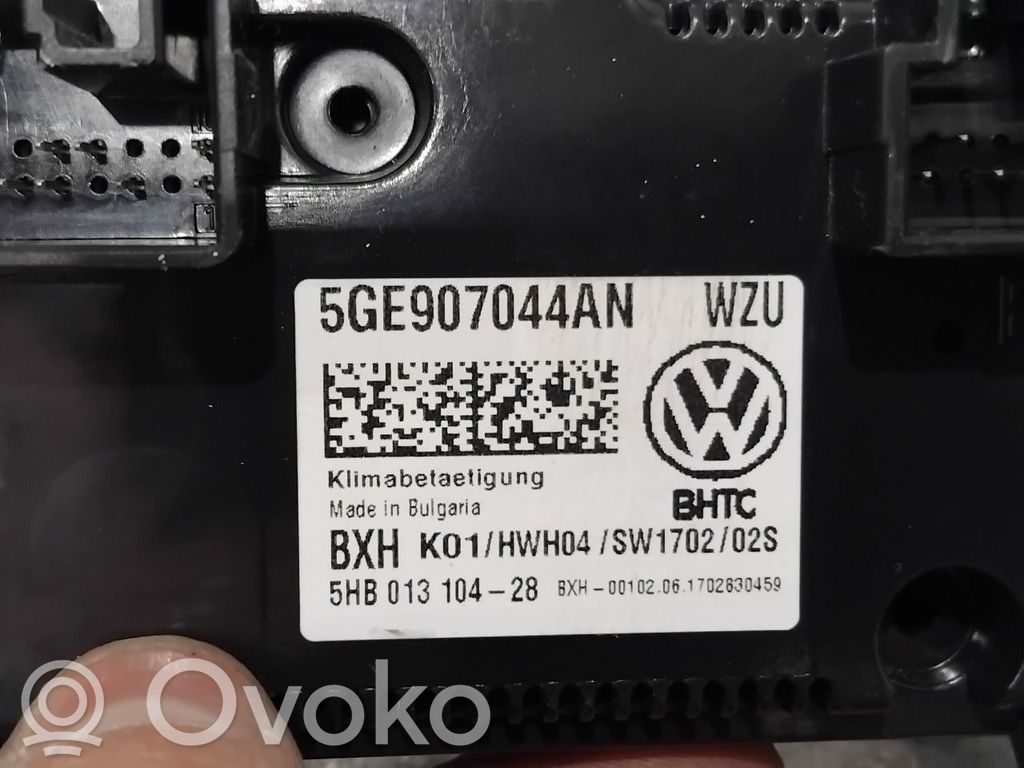 Volkswagen e-Golf Console centrale, commande chauffage/clim