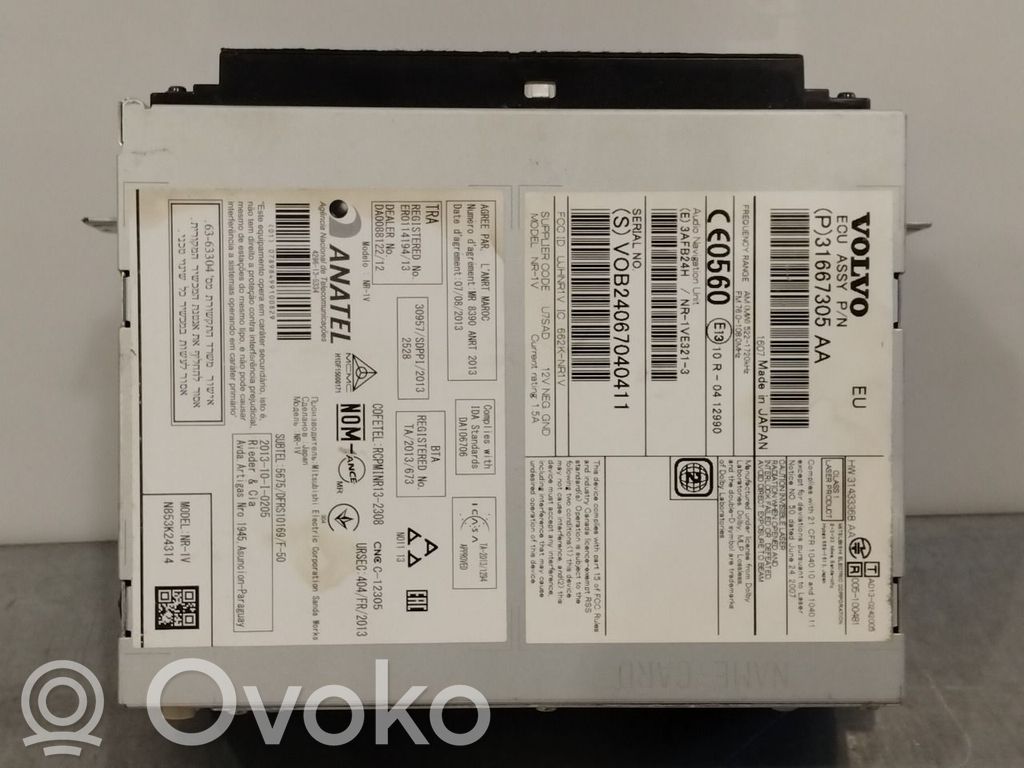 Volvo XC60 Panel / Radioodtwarzacz CD/DVD/GPS 