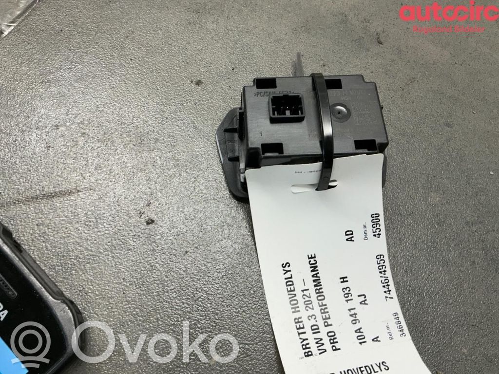 Volkswagen ID.3 Interruptor de luz 