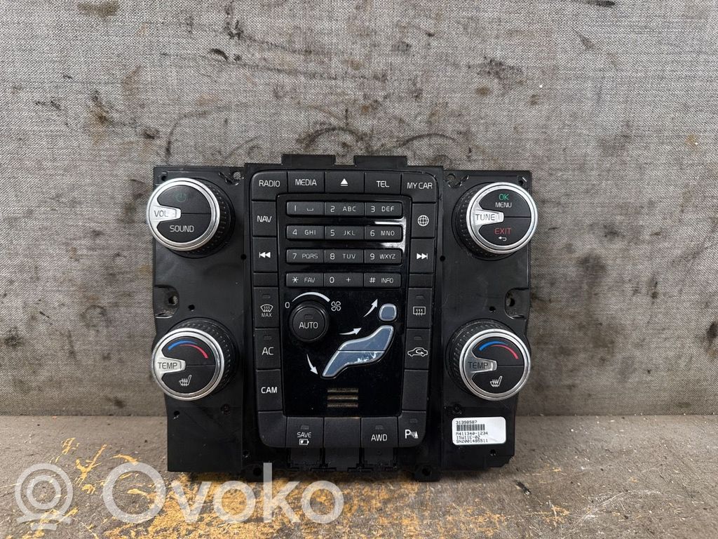 Console centrale, commande chauffage/clim   31443427,31443427