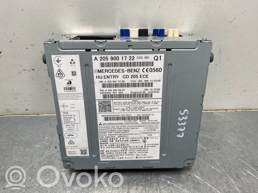 Mercedes-Benz C W205 Unitate principală radio/CD/DVD/GPS