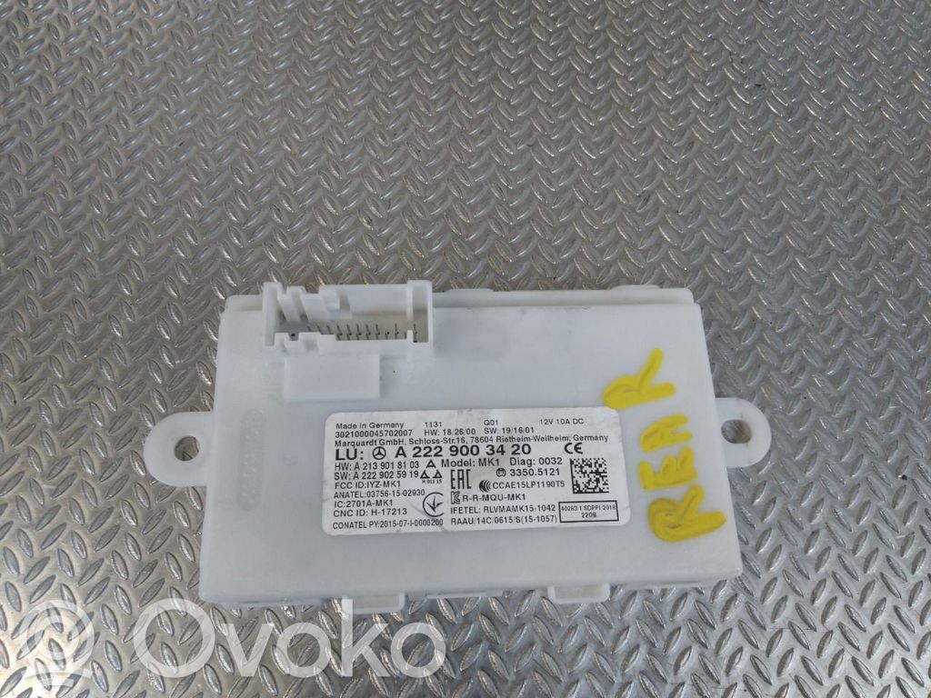 Mercedes-Benz EQC Unitate/modul de control fără cheie (KESSY) 