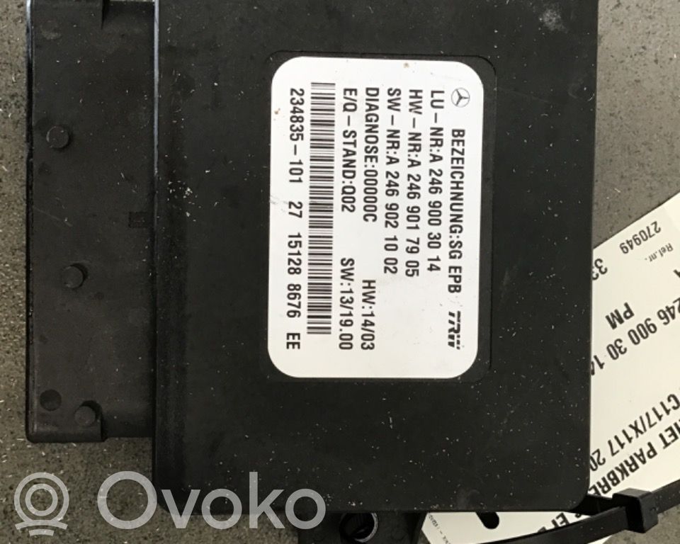 Mercedes-Benz CLA C117 X117 W117 Modul de control frână de mână 