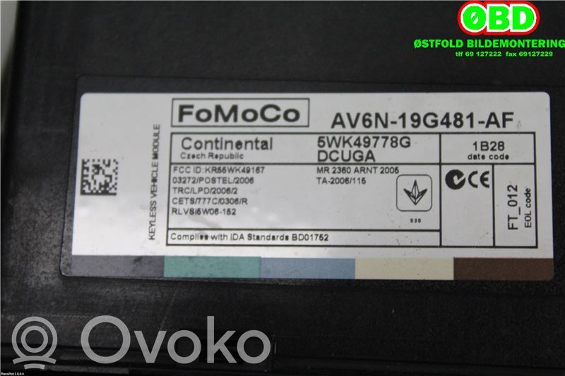 Ford Focus Unidad de control/módulo del bloqueo de puertas 