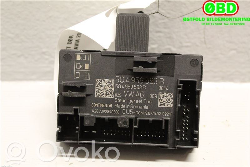 Skoda Octavia Mk3 (5E) Centralina/modulo portiere 