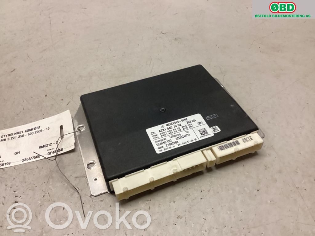 Mercedes-Benz S W221 Module de contrôle carrosserie centrale 