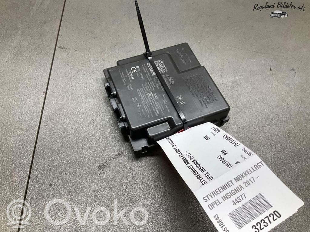 Opel Insignia B Keyless (KESSY) go control unit/module 