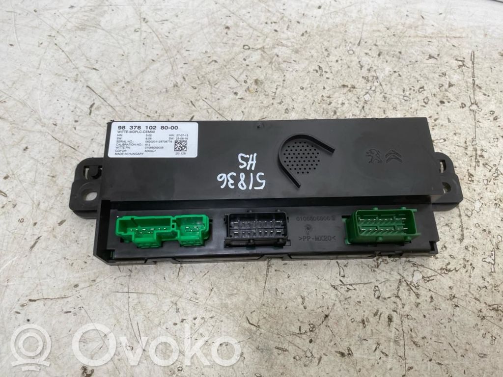 Citroen SpaceTourer M Door control unit/module 