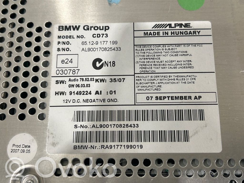 BMW 3 E90 E91 Radio / CD-Player / DVD-Player / Navigation 
