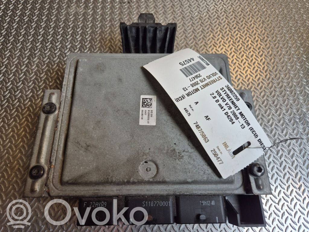 Volvo V70 Unité de commande, module ECU de moteur 