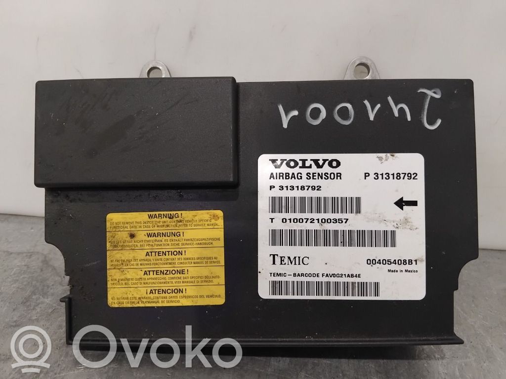 Volvo XC60 Unitate/modul de comandă airbaguri