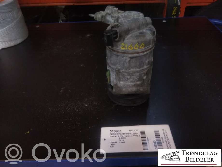 Peugeot 308 Air conditioning (A/C) compressor (pump) 