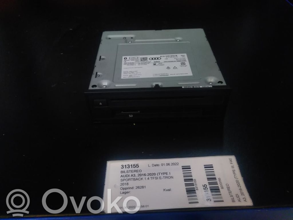 Audi A3 S3 8V Radio/CD/DVD/GPS-pääyksikkö 