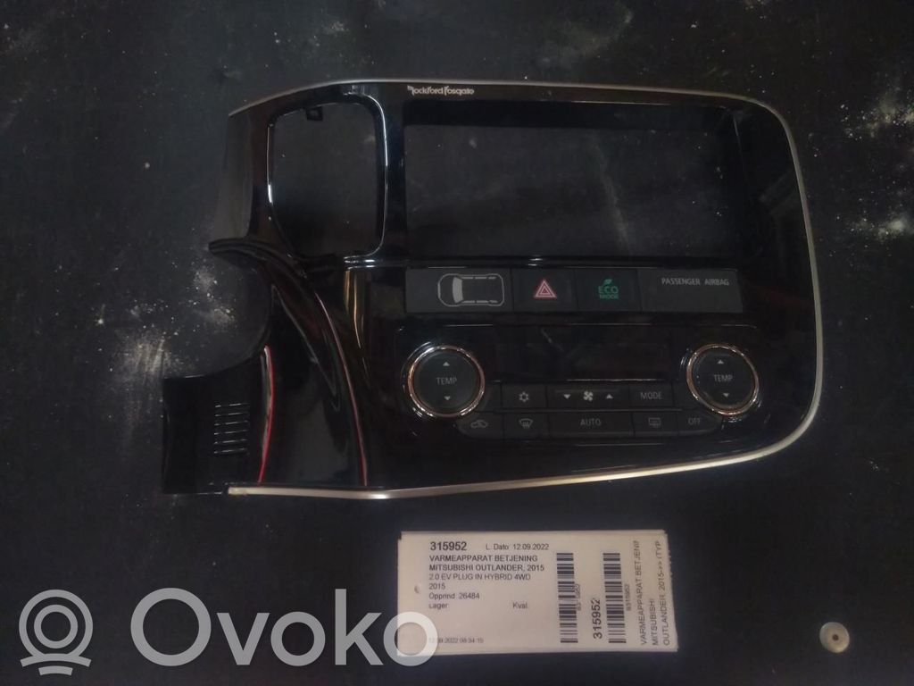 Mitsubishi Outlander Panel klimatyzacji / Ogrzewania 