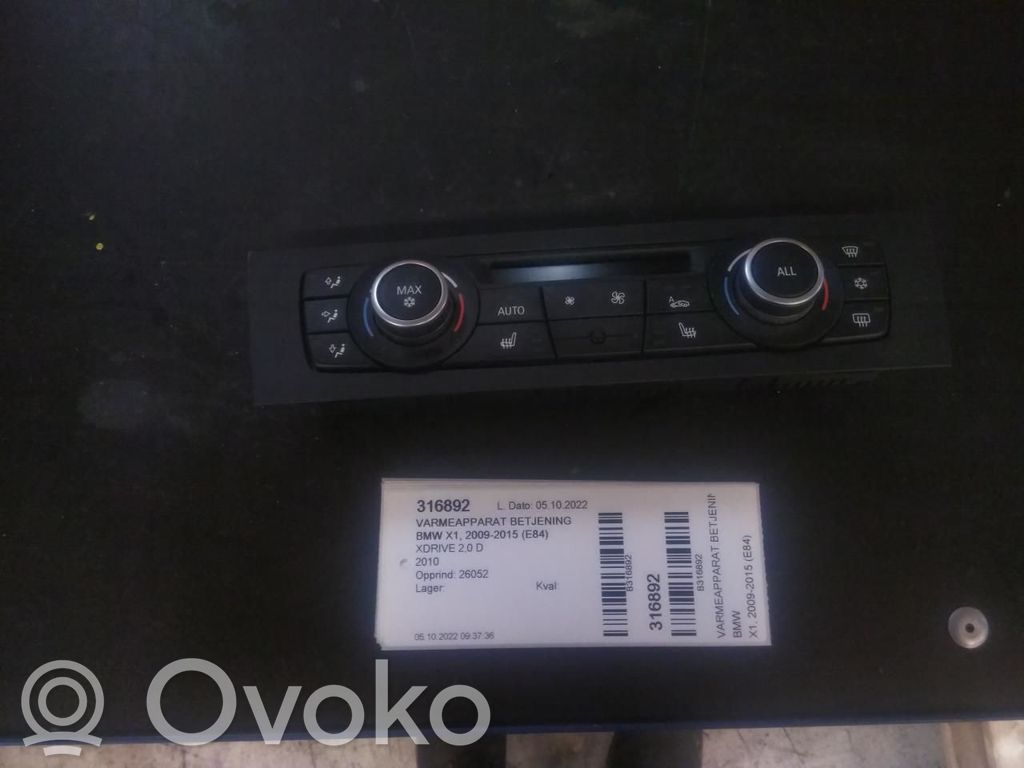 BMW X1 E84 Climate control/heater control trim 