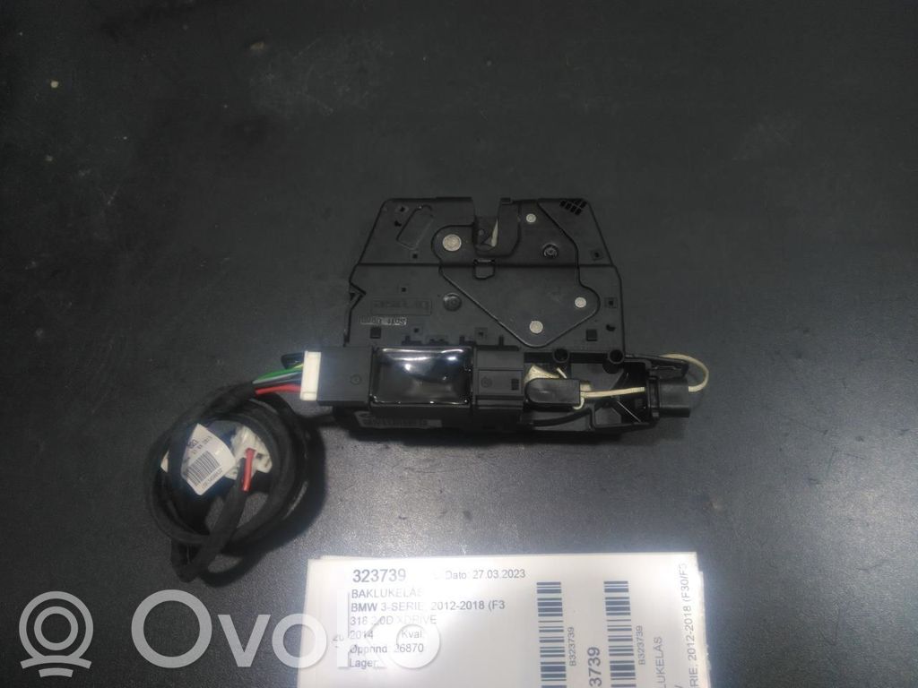 BMW 3 F30 F35 F31 Încuietoare portbagaj 
