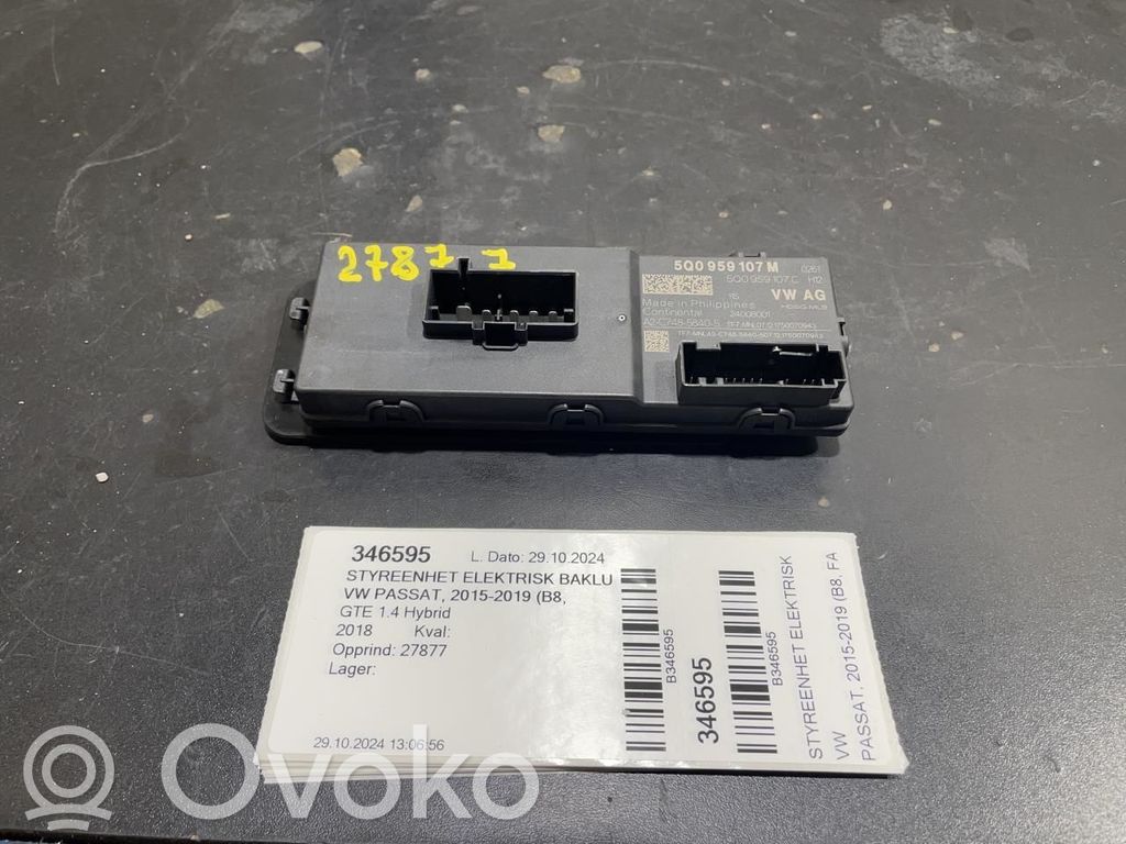 Volkswagen PASSAT B8 Sterownik / Moduł elektrycznej klapy tylnej / bagażnika 