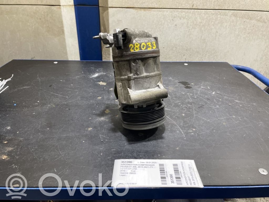 Peugeot 308 Klimakompressor Pumpe 