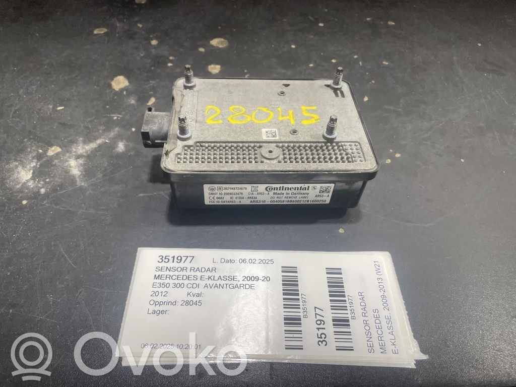 Sensor de radar Distronic   A2129004603,A2129004603