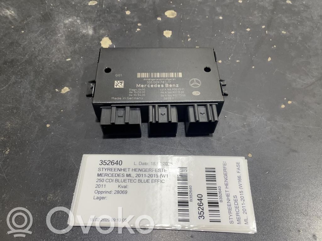 Mercedes-Benz ML W166 Module de contrôle crochet de remorque 