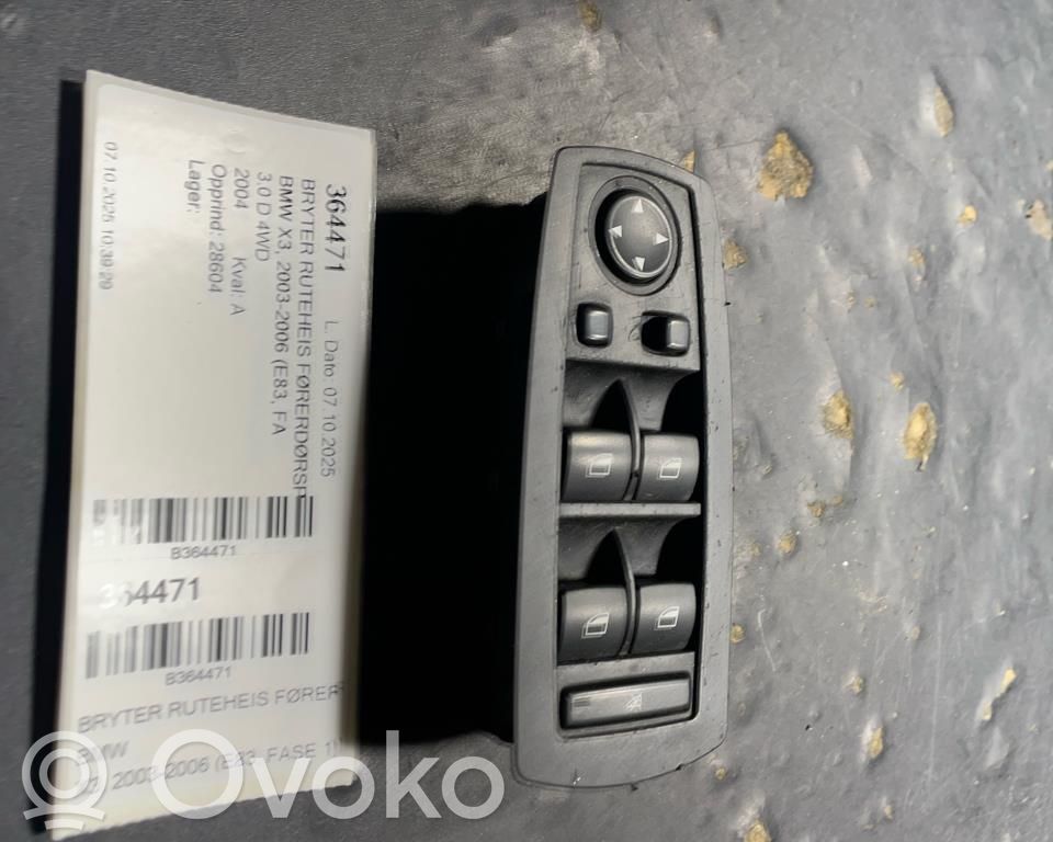 BMW X3 E83 Elektrisko logu slēdzis 