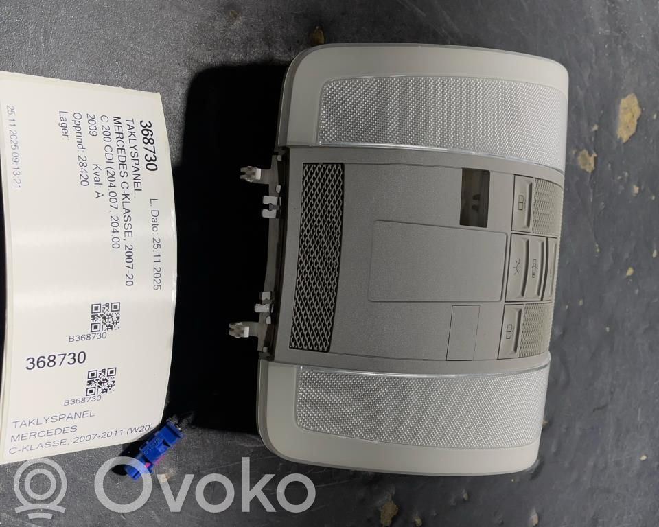 Mercedes-Benz C W204 Interruptor de control del panel de luces 