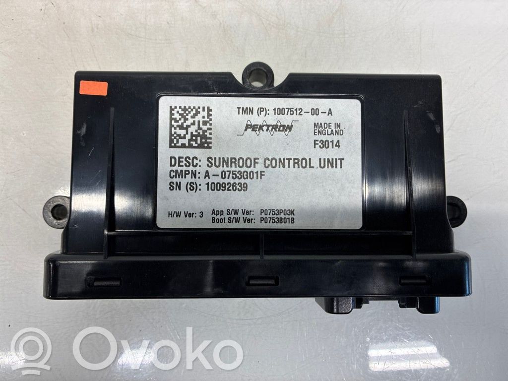 Unité de commande / module de toit ouvrant   100751200B,100751200A,100751200A,100751200B