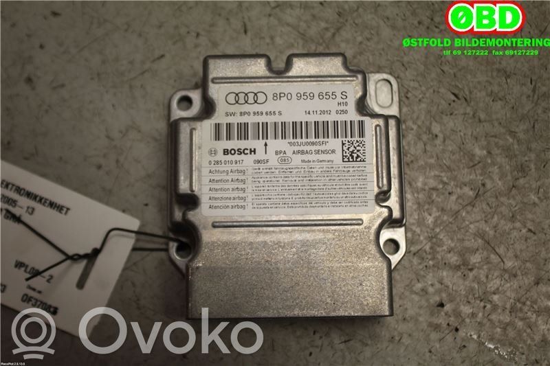 Audi A3 S3 8P Centralina/modulo airbag 