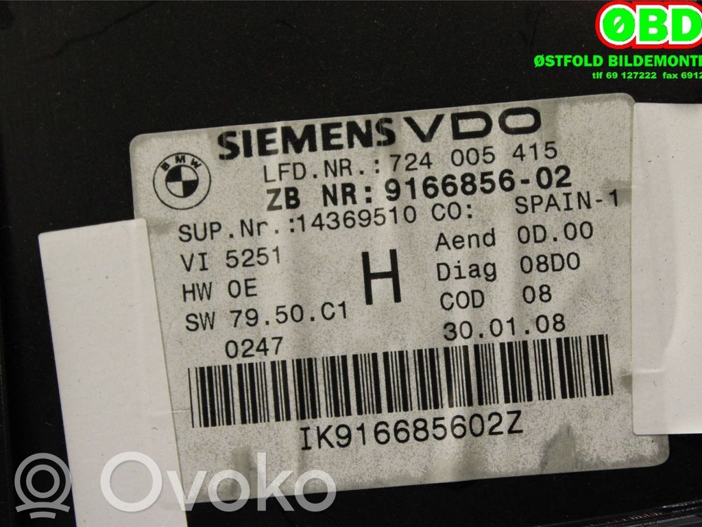 BMW 3 E90 E91 Geschwindigkeitsmesser Cockpit 