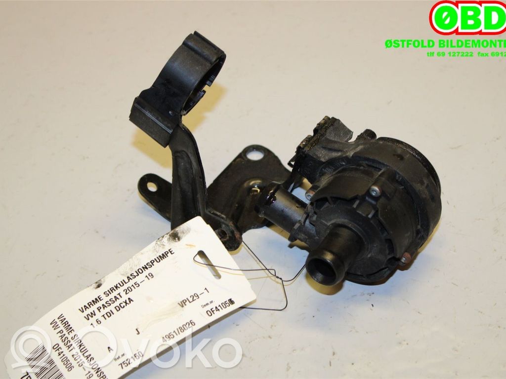 Volkswagen PASSAT B8 Webasto pompe de circulation d'eau