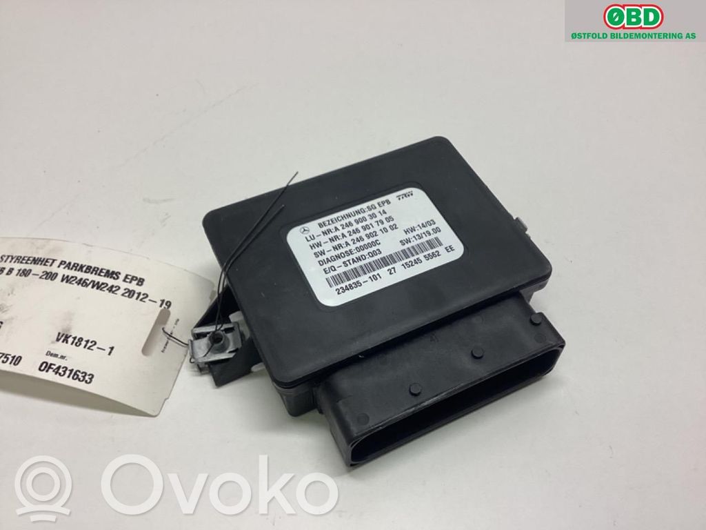Mercedes-Benz B W246 W242 Module de commande de frein à main 