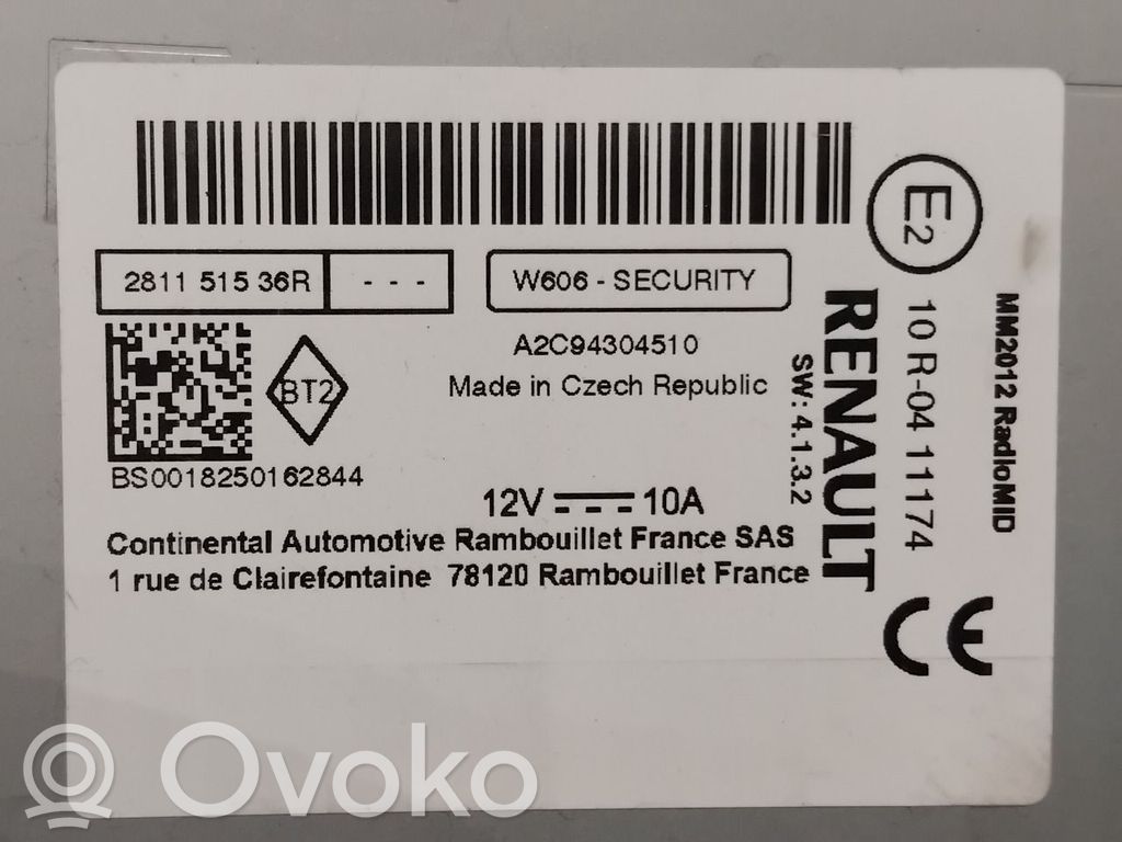 Renault Zoe Panel / Radioodtwarzacz CD/DVD/GPS 