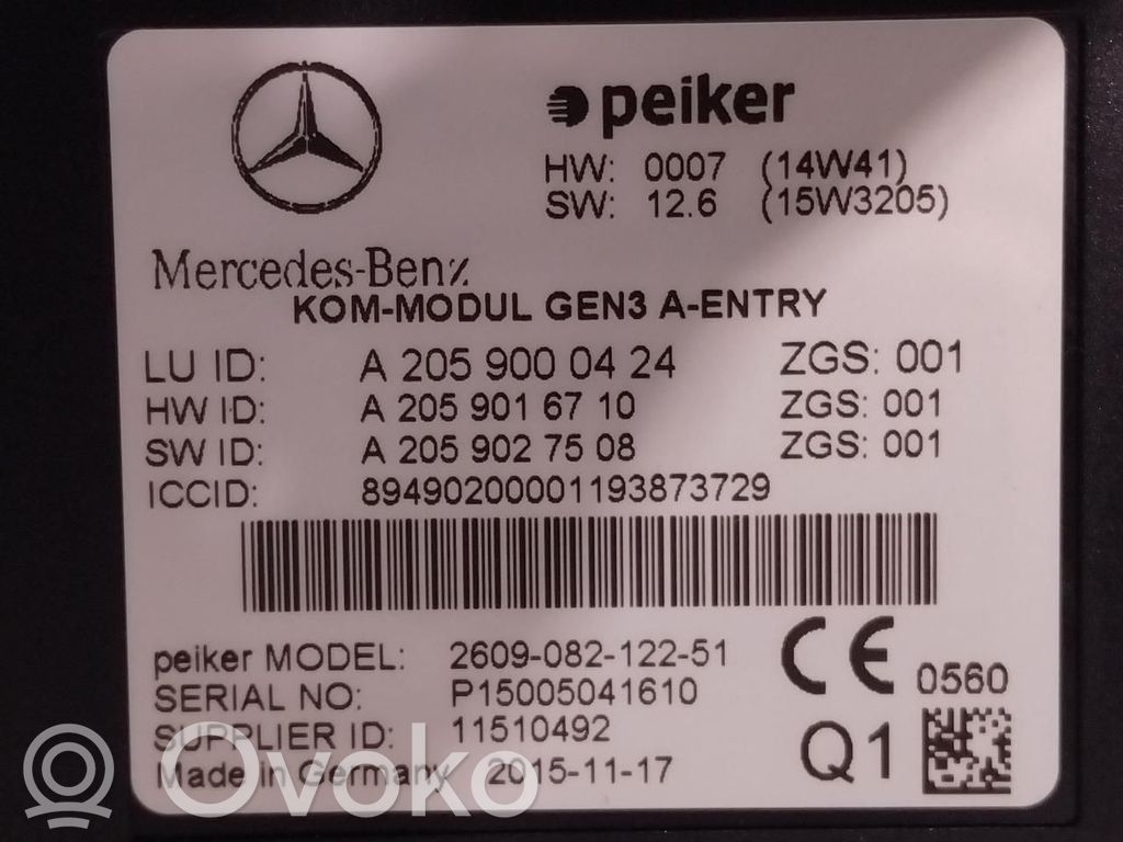 Mercedes-Benz B W246 W242 Sonstige Steuergeräte / Module