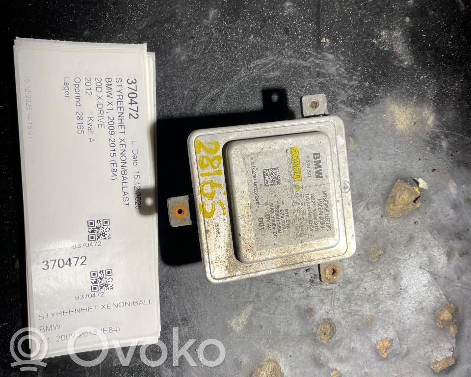 Unité de commande / module Xénon   63127250624,63112990007,63117237647,63117318327,63127172536,63127250624,63127255724,63127296090,7237647,W003T19571,W003T20071,W003T23171