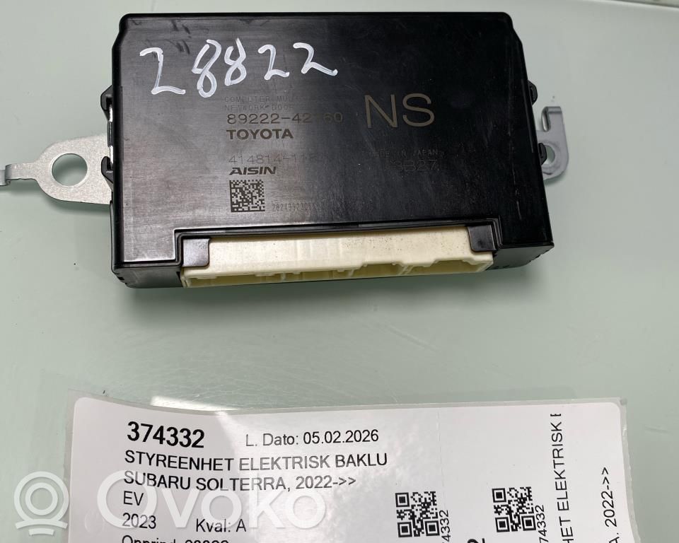 Subaru Solterra Unitate/modul comandă hayon/portbagaj 