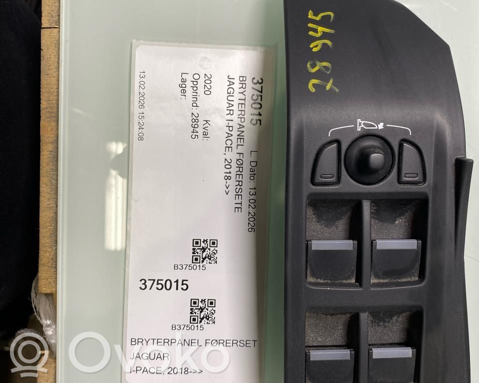 Jaguar I-Pace Front door window switch trim 
